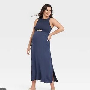 EUC- Smocked Cut Out Maxi Maternity Dress- Isabel Maternity